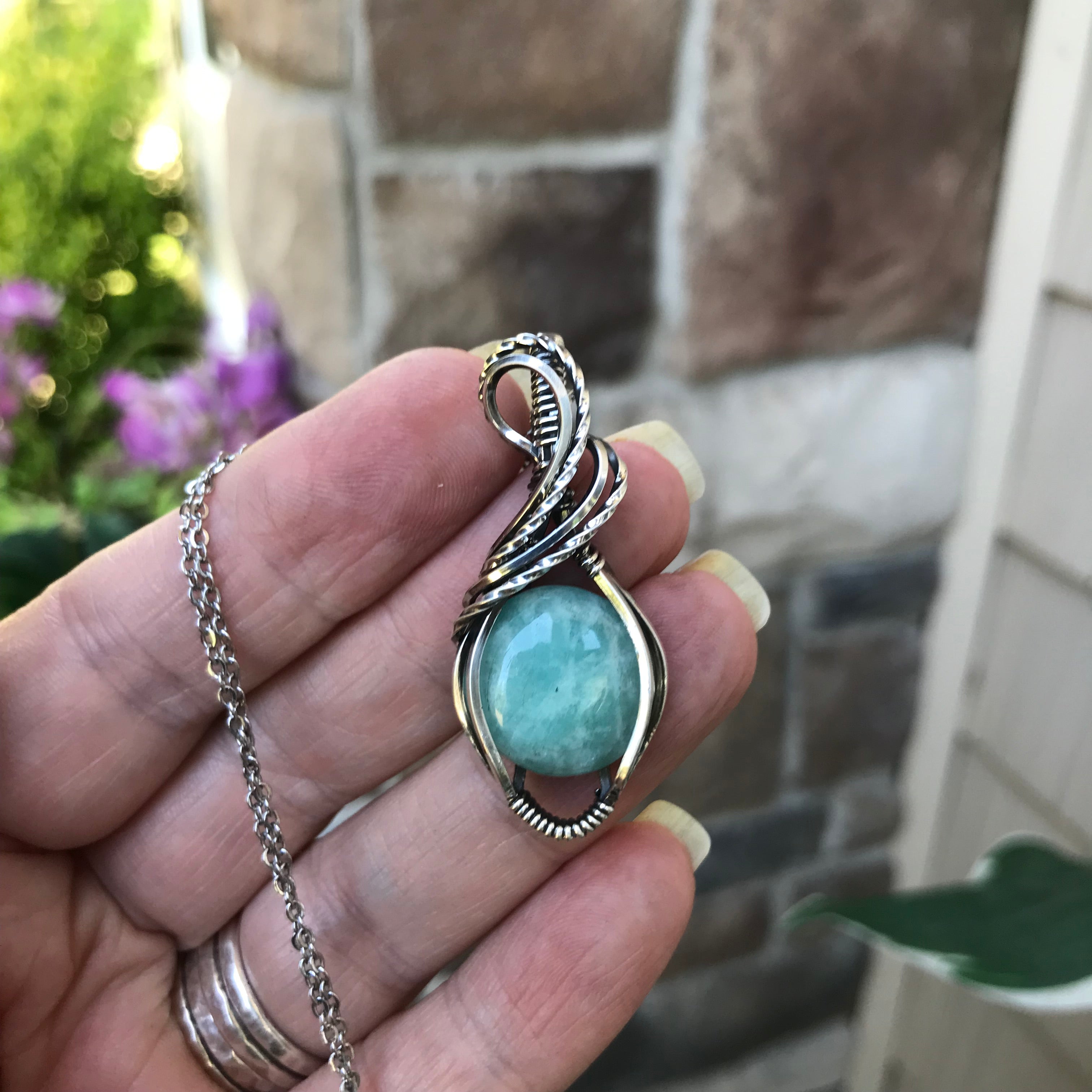 Amazonite Sterling Silver Necklace