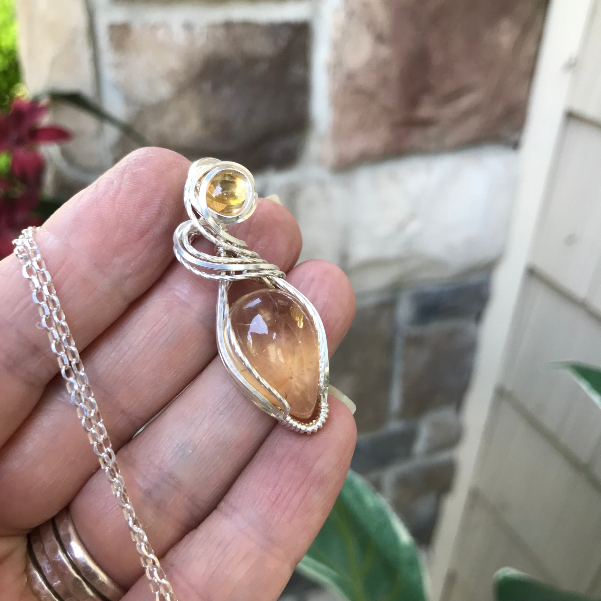 Citrine Sterling Silver Necklace