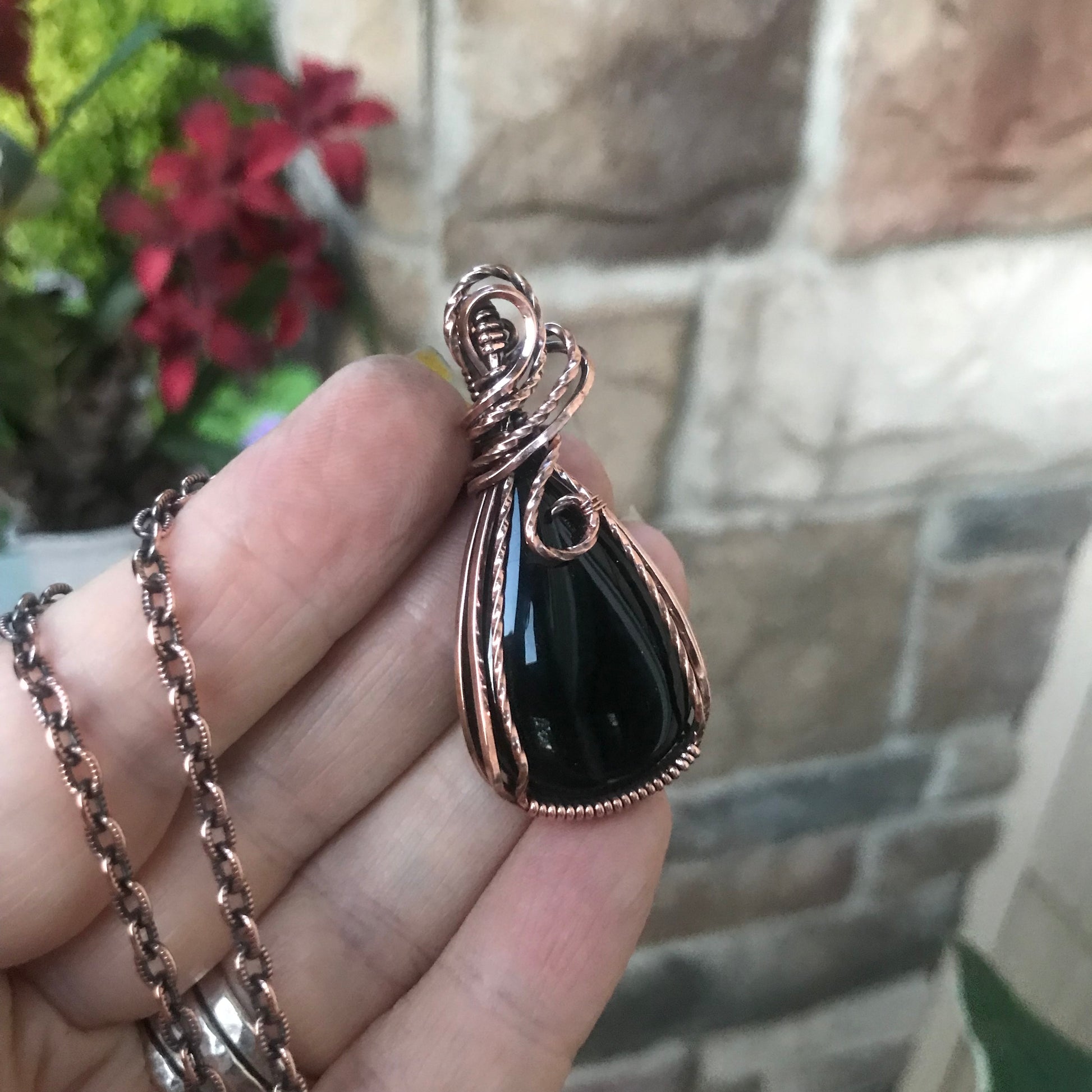 Black Onyx Copper Necklace