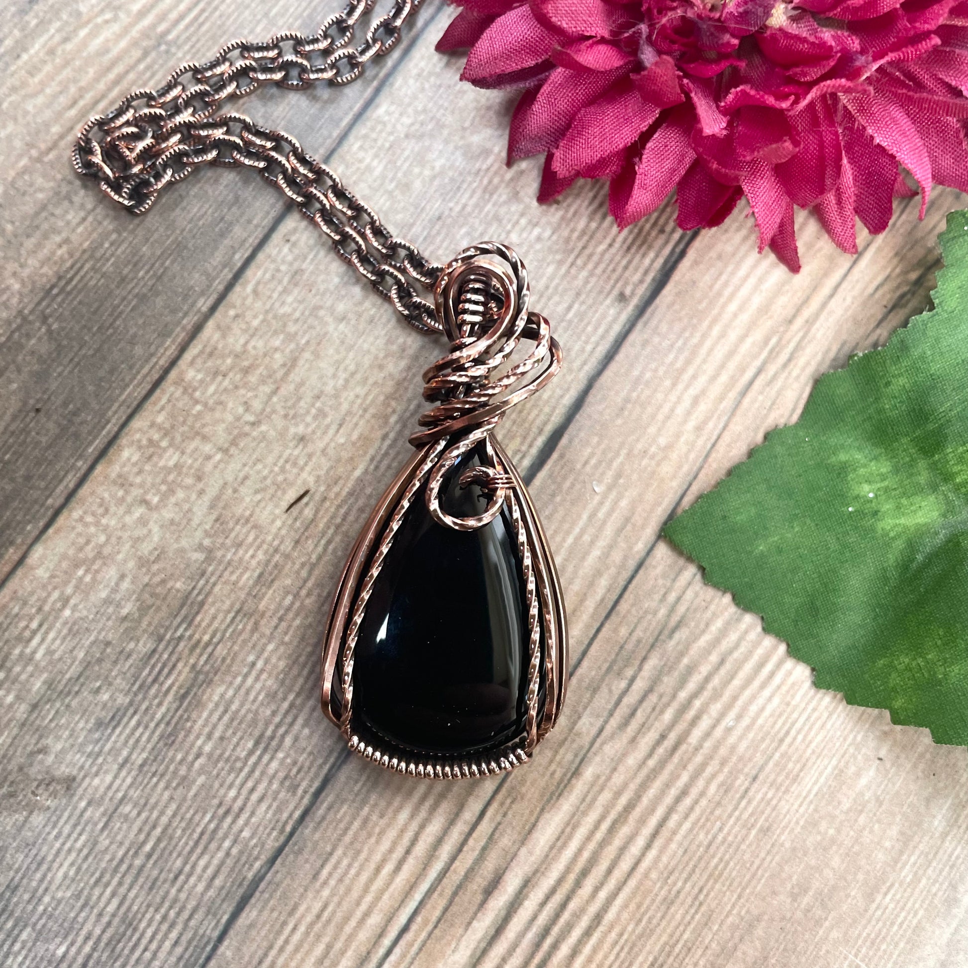 Black Onyx Copper Necklace