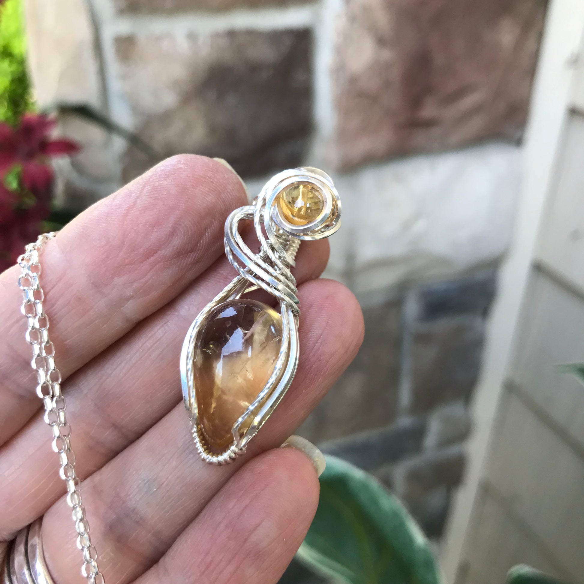 Citrine Sterling Silver Necklace