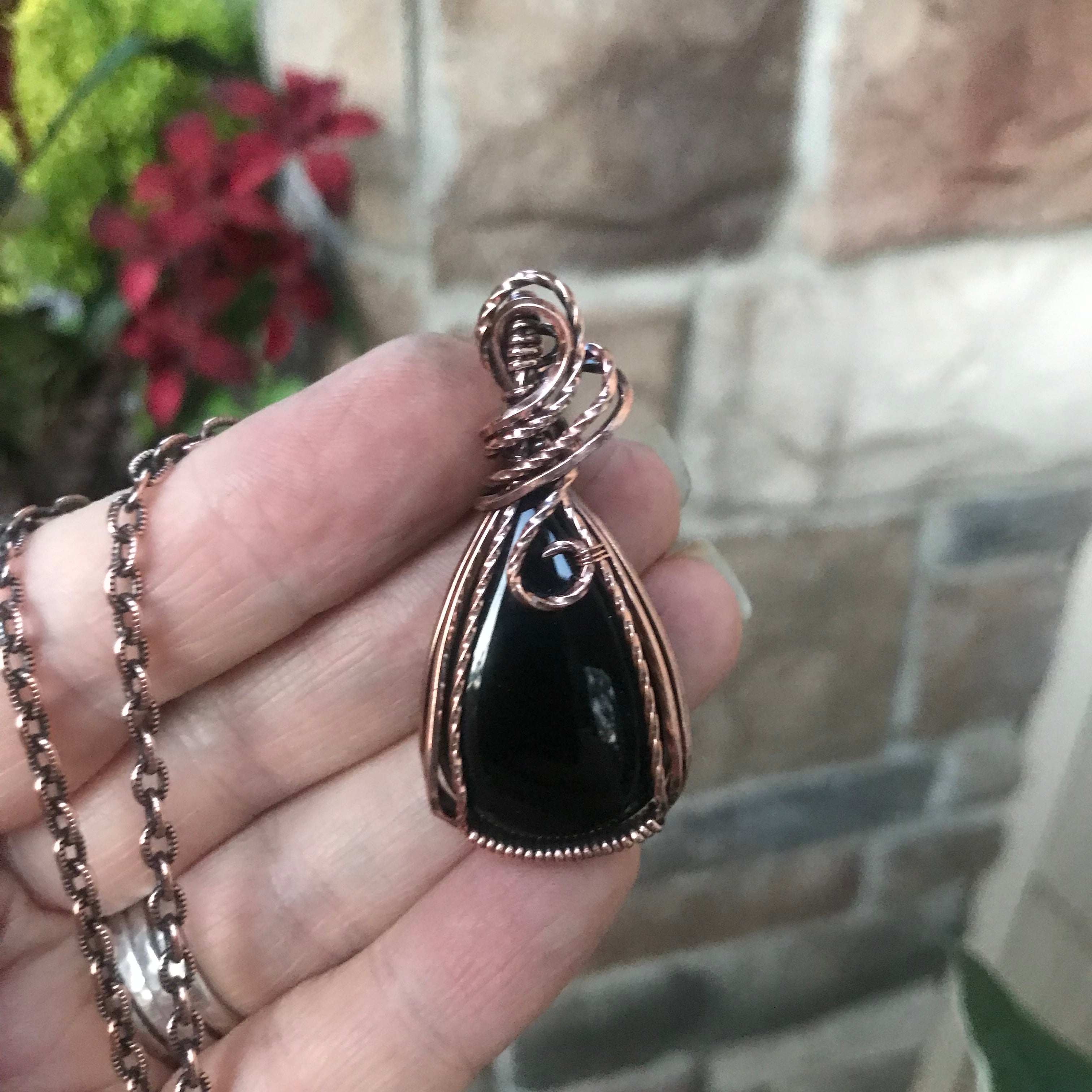 Black Onyx Copper Necklace
