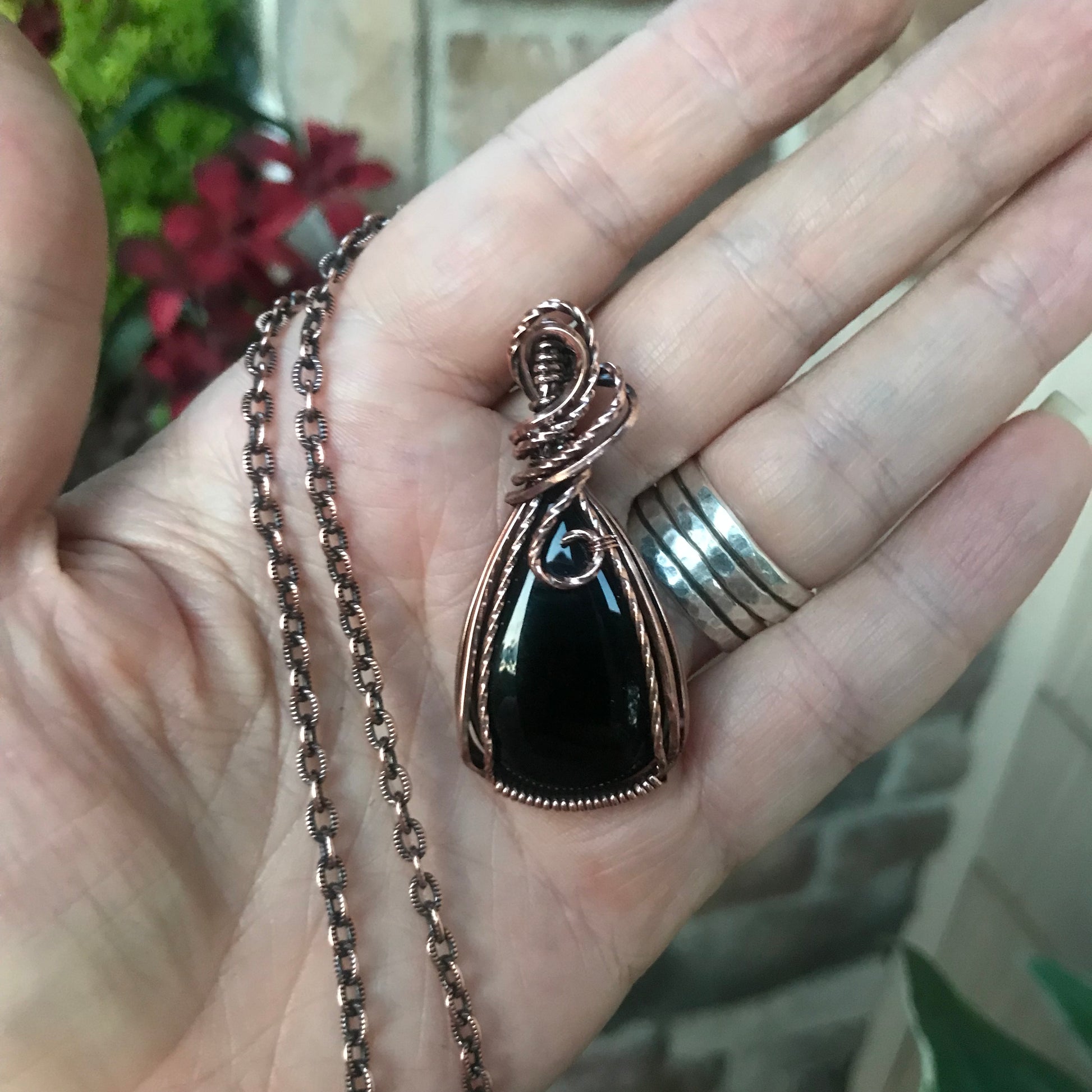 Black Onyx Copper Necklace