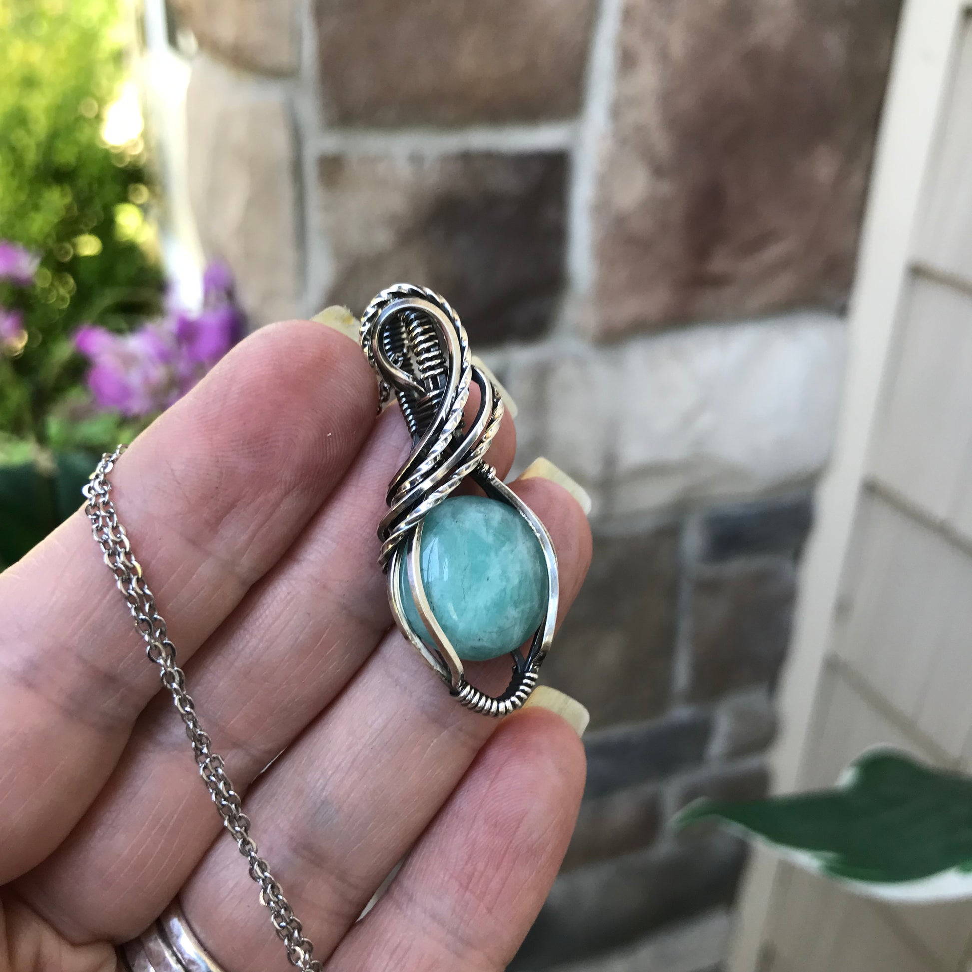 Amazonite Sterling Silver Necklace