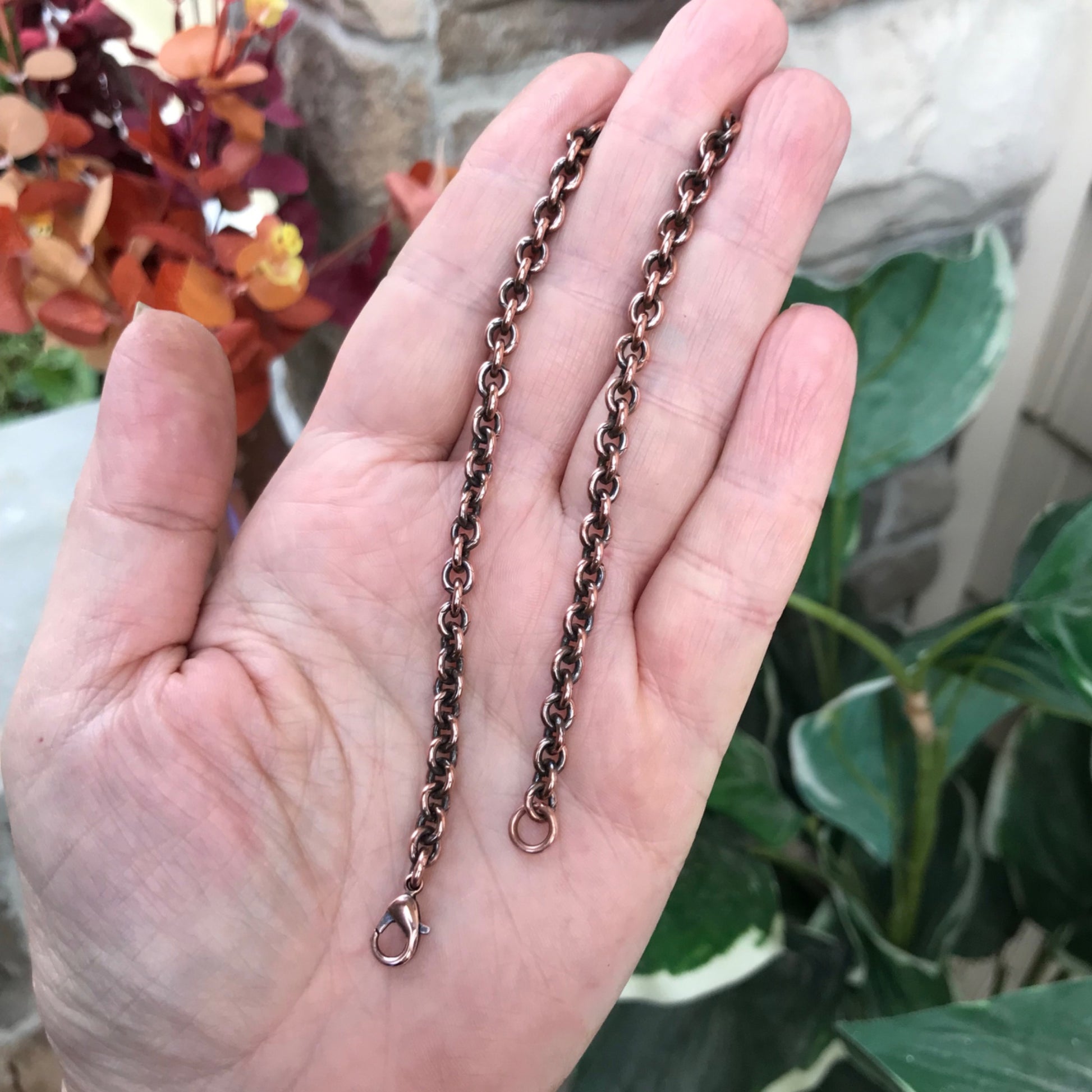 Thick 4.7mm Oxidized Copper Oval Cable Chain Necklace – Moonlet