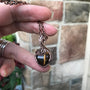 Brown tiger eye heart copper wire wrapped pendant necklace by Moonlet Jewelry