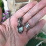 Fluorite small silver wire wrapped pendant by Moonlet Jewelry