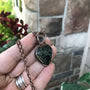 Kambaba jasper copper heart wire wrapped pendant by Moonlet Jewelry