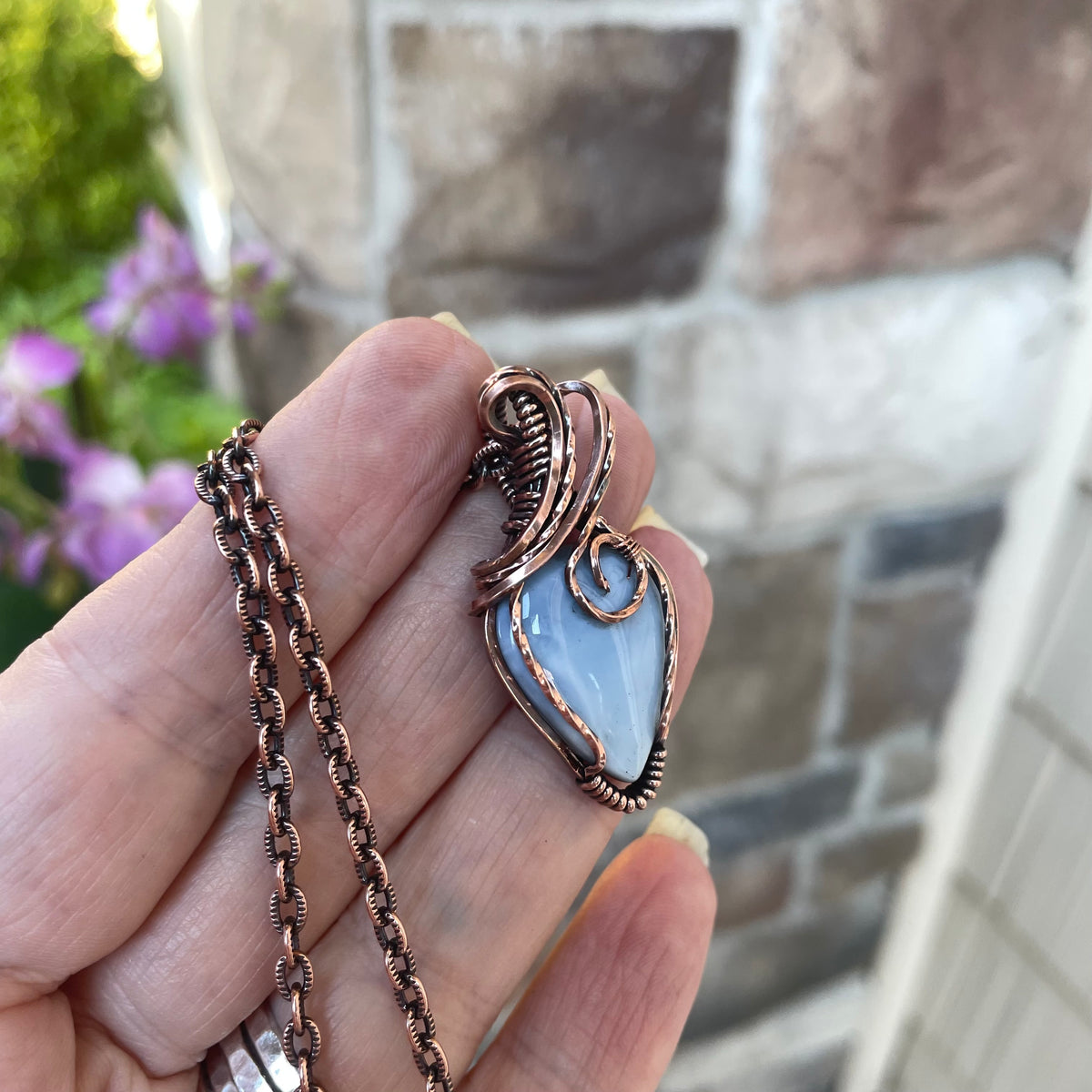 Blue Opal Copper Necklace