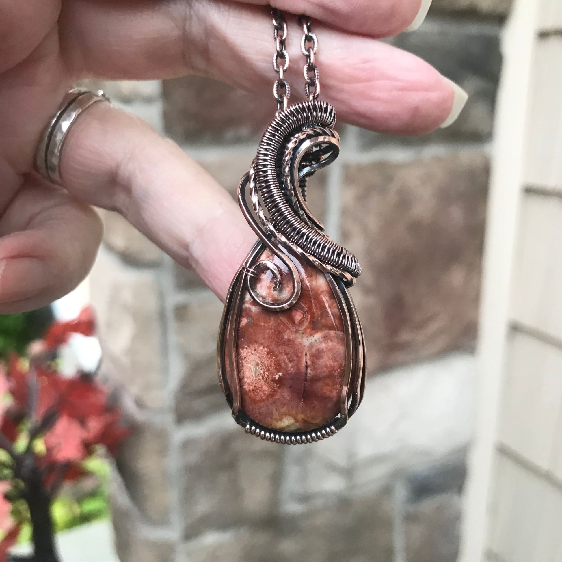 Wildeye Jasper Swirly Copper Necklace