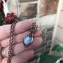 Moonstone oval swirly copper pendant by Moonlet Jewelry