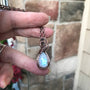 Moonstone small teardrop copper pendant by Moonlet Jewelry