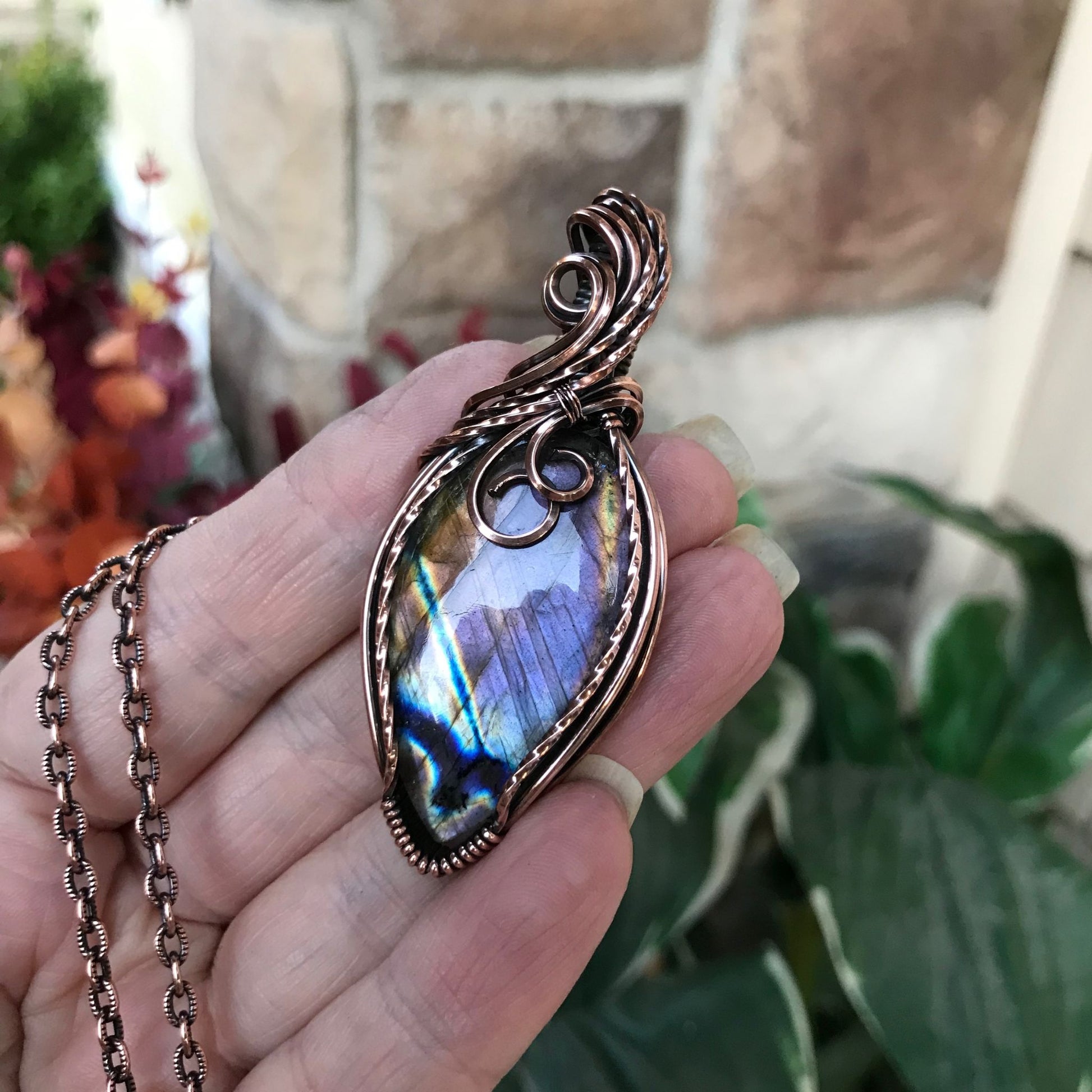 Rose Gold Wire Wrapped Necklace / Wire Wrap Jewelry / Amethyst / Rose  Quartz Necklace / Opalite Jewelry / Teardrop / for Women / for Her 