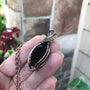 Smoky quartz copper wire wrapped pendant by Moonlet Jewelry
